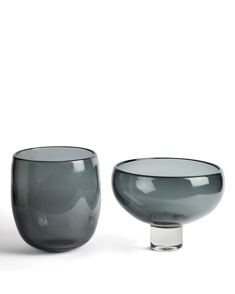 Sirau grey glass centrepiece Ø29.8cm
