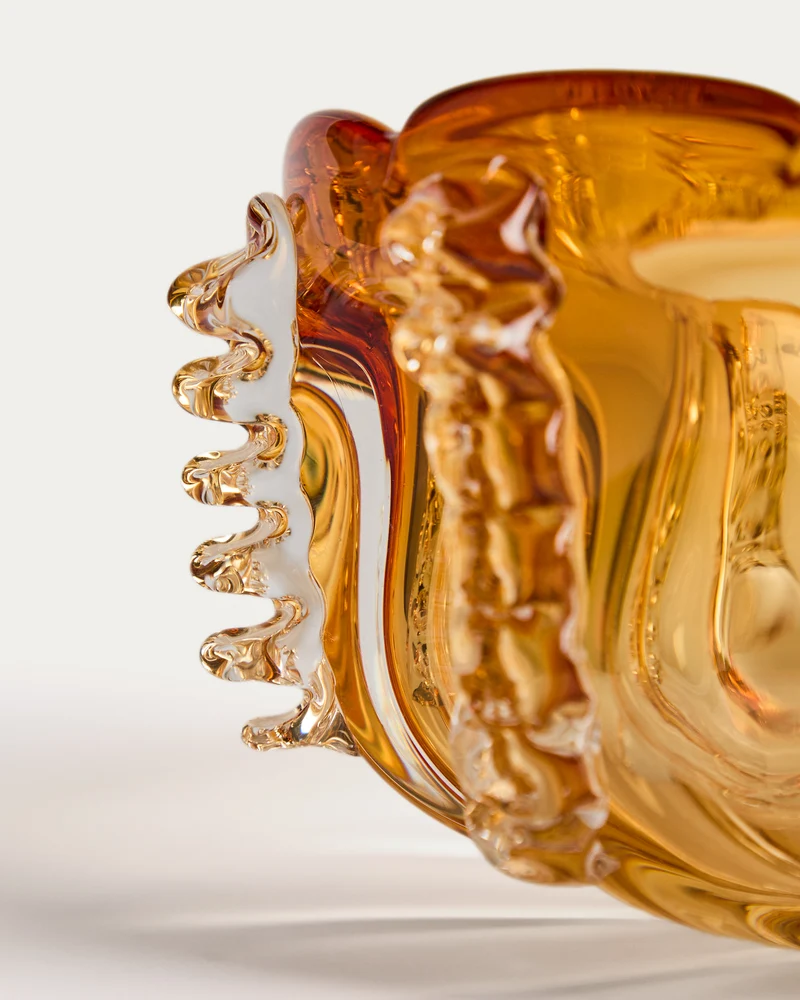 Nicora orange glass centrepiece Ø30cm