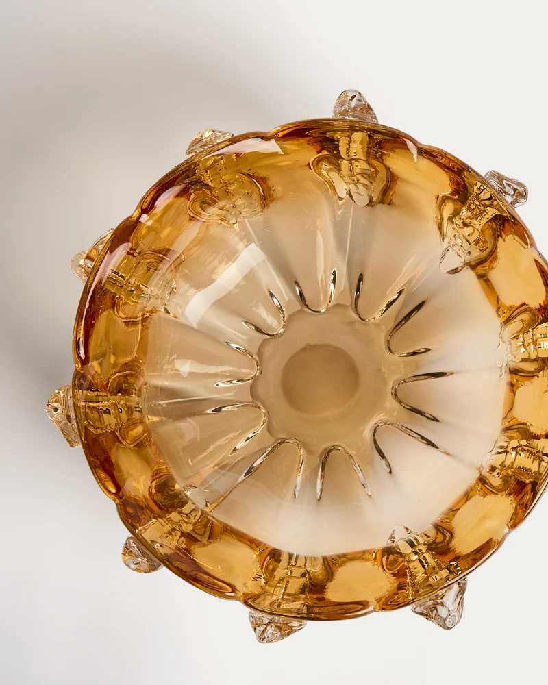 Nicora orange glass centrepiece Ø30cm
