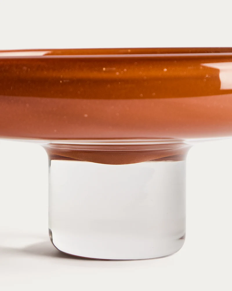 Denuo red glass table centrepiece Ø28cm