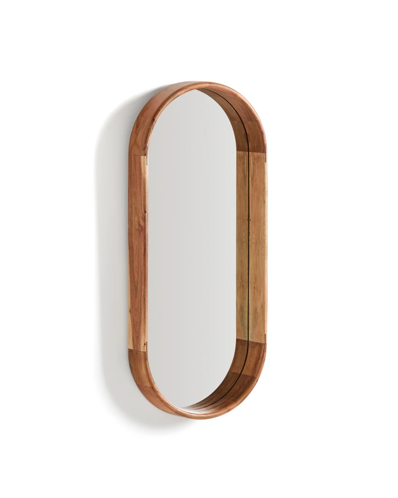 Berale acacia wood mirror 76 x 33cm