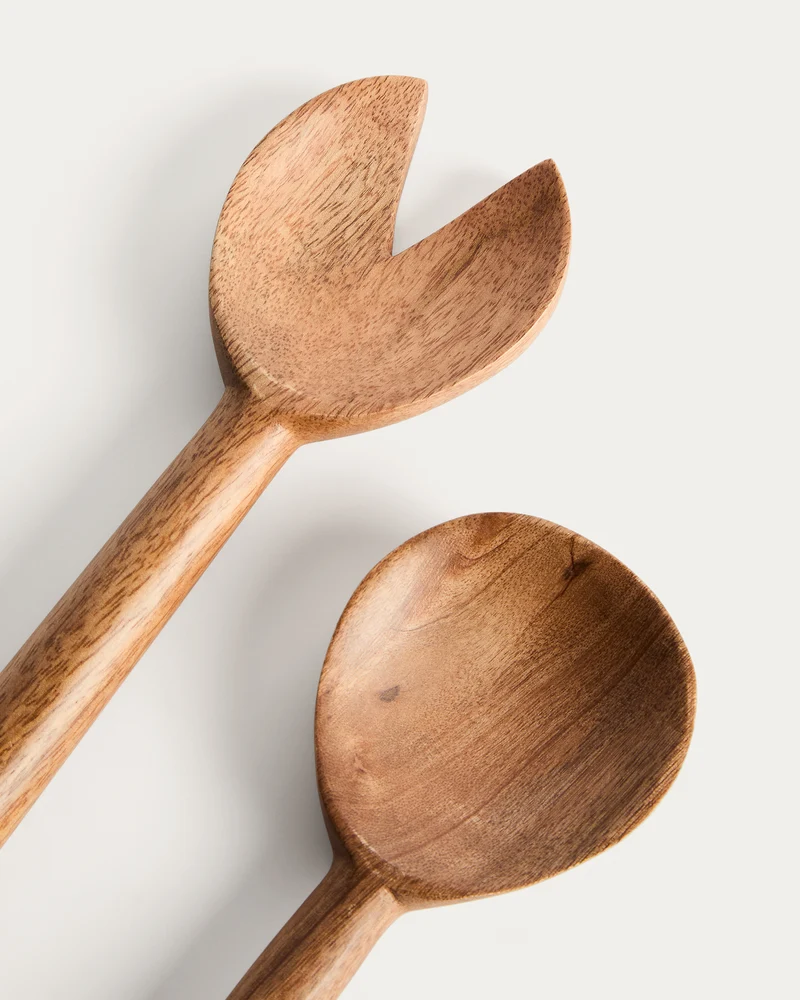 Malor set of 2 in acacia wood kitchen utensils
