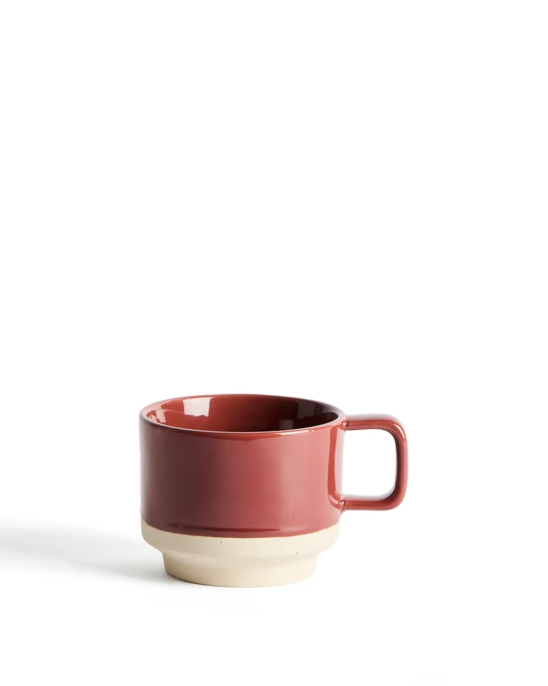 Doren burgundy ceramic mug