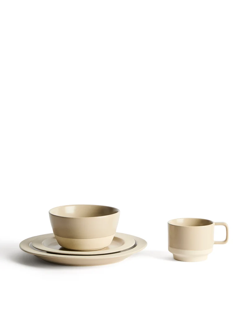 Doren beige ceramic mug