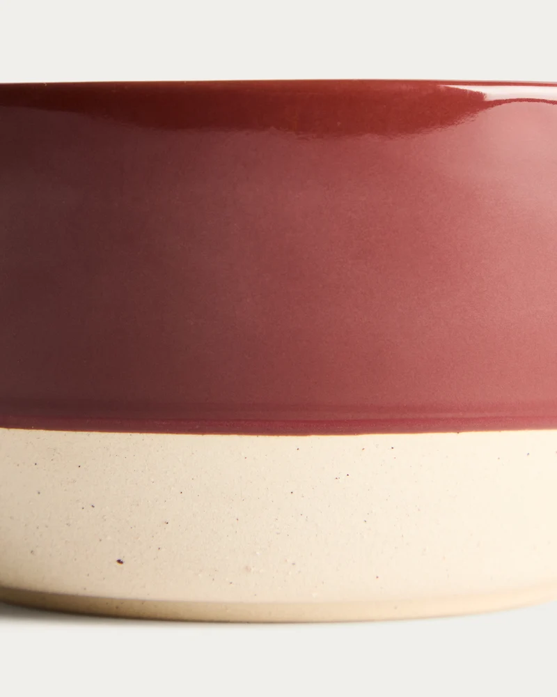 Doren burgundy ceramic bowl