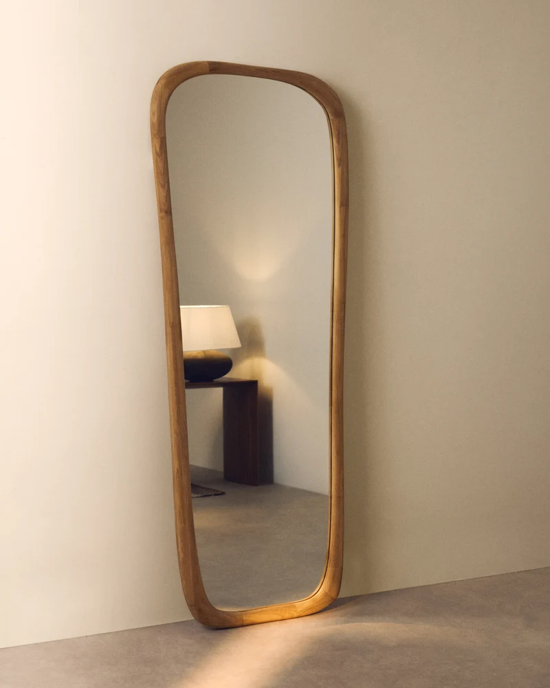 Alura teak wood mirror 158 x 61cm FSC 100%