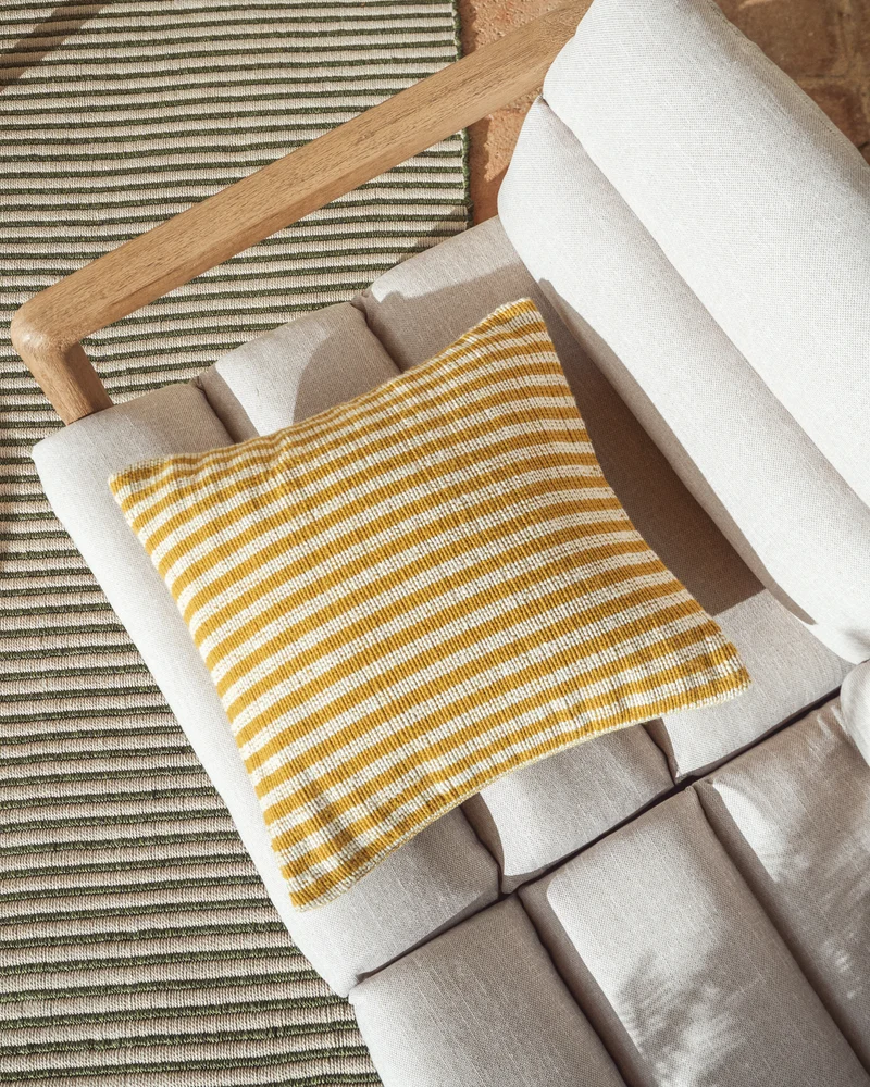 Dirome yellow striped cushion cover