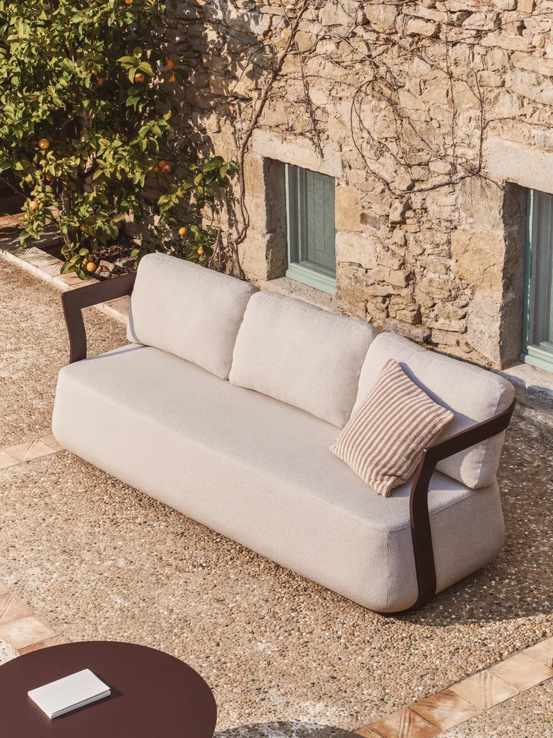 Dirome beige striped cushion cover