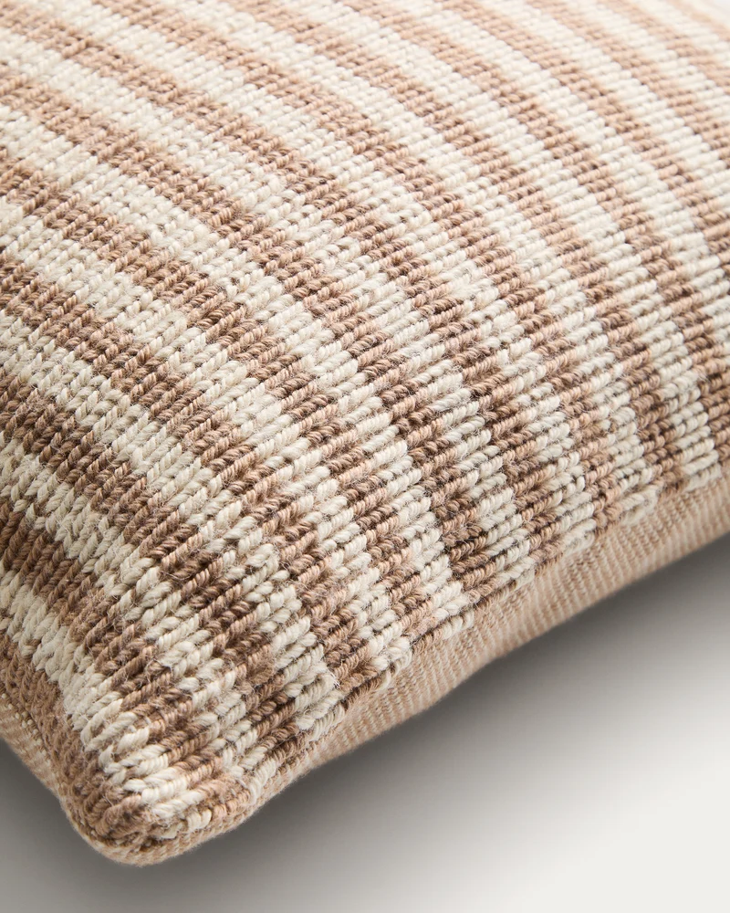 Dirome beige striped cushion cover