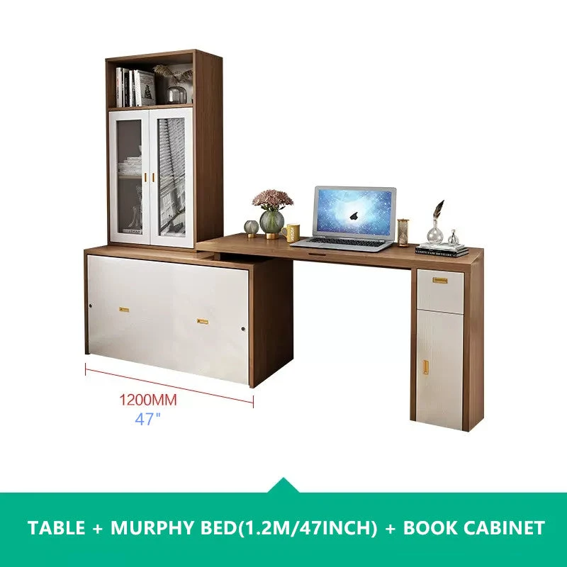 Lit armoire escamotable avec bureau multifonction