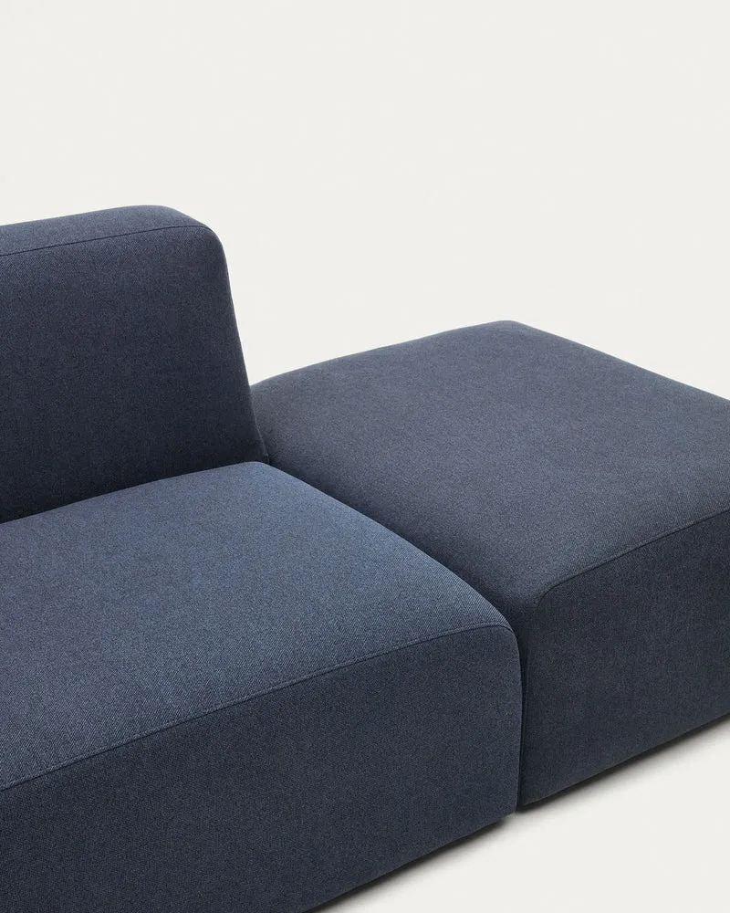Neom 1-Seater Sofa with Pouffe - Blue