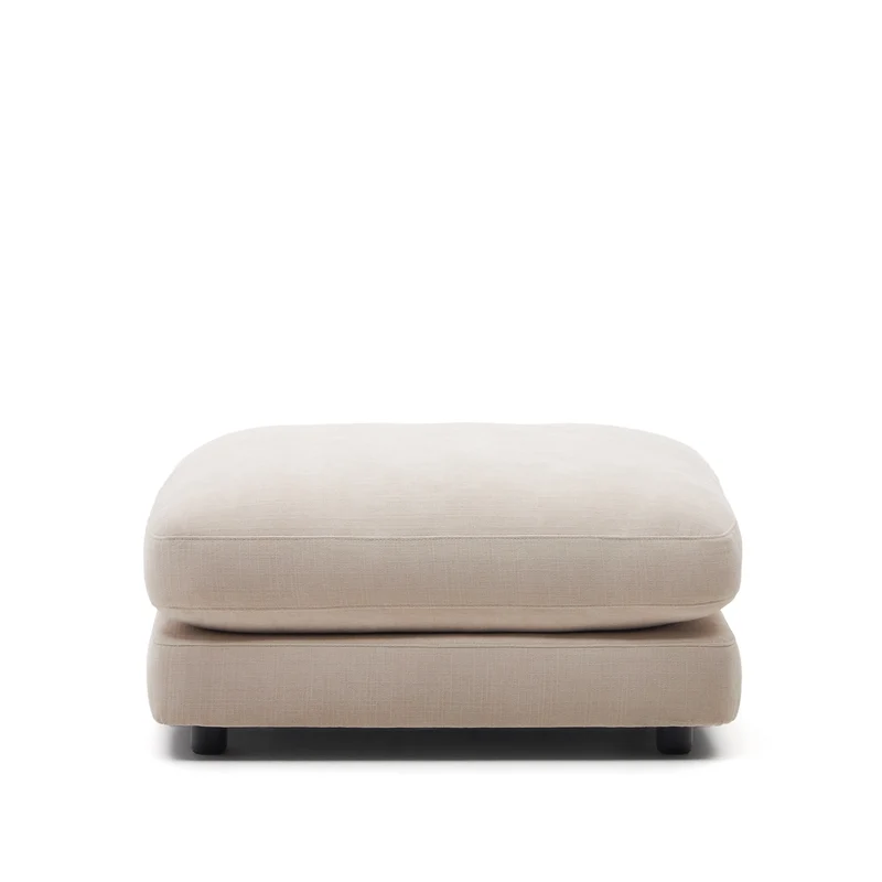 Gala Footrest - Beige Chenille