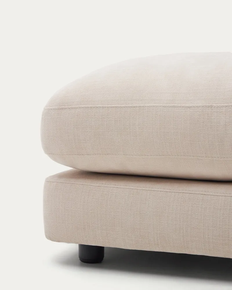 Gala Footrest - Beige Chenille