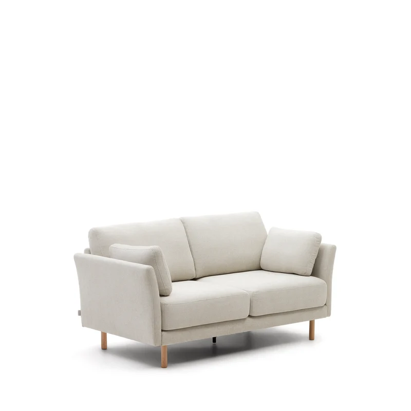 Gilma 2-seater - Pearl Chenille & Natural finish legs
