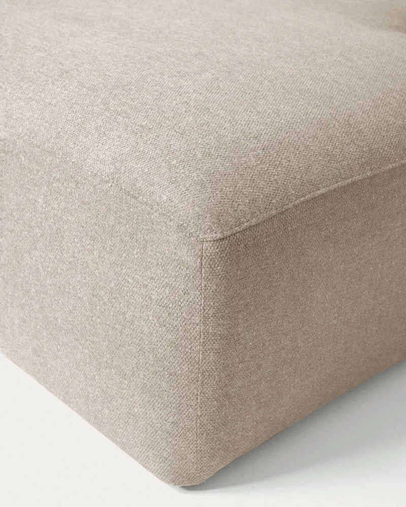 Blok 3-seater with Chaise Longue - Beige Chenille
