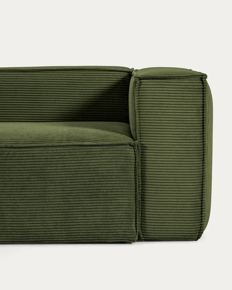 Blok Corner Sofa - Green Corduroy