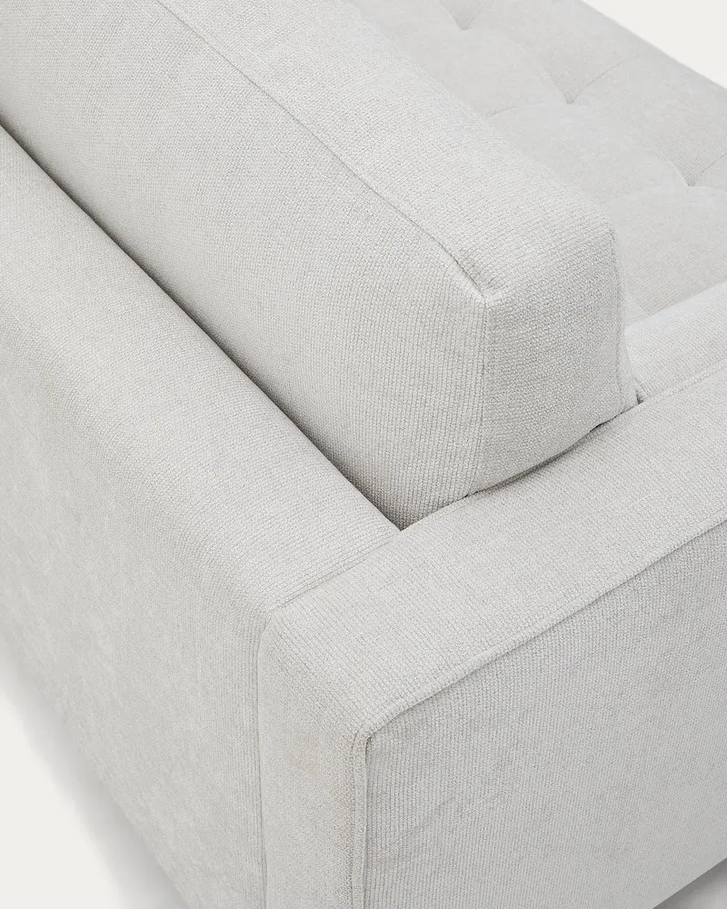 Debra 2-seater sofa in pearl chenille and natural legs, 182 cm FSC Mix Credit