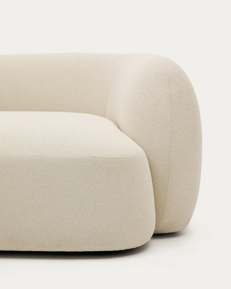 Martina ecru chenille 3-seater modular sofa with left chaise longue 287cm