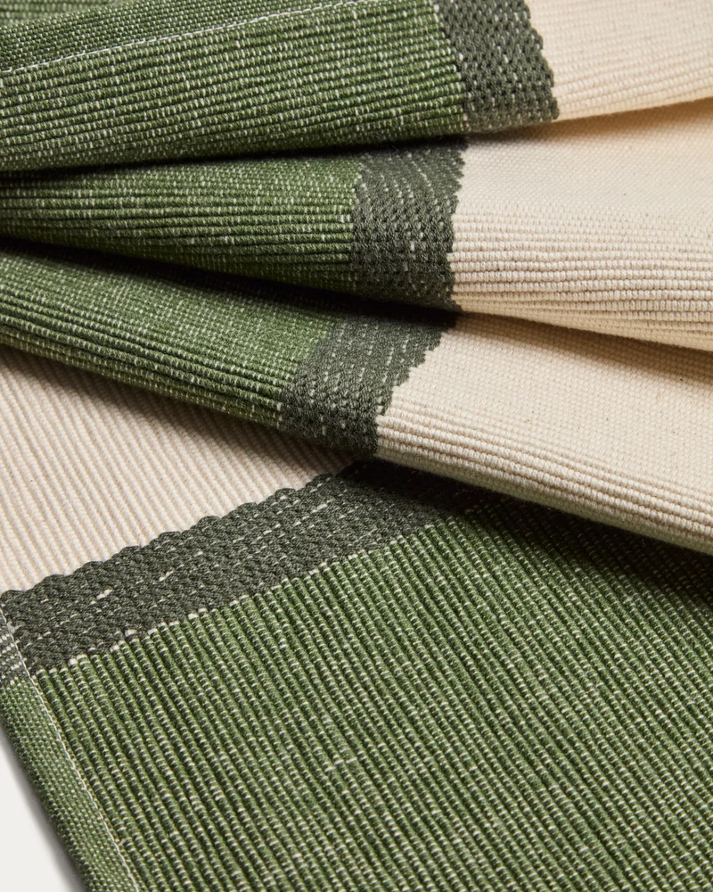 Tari set of 2 green placemats 35 x 50 cm