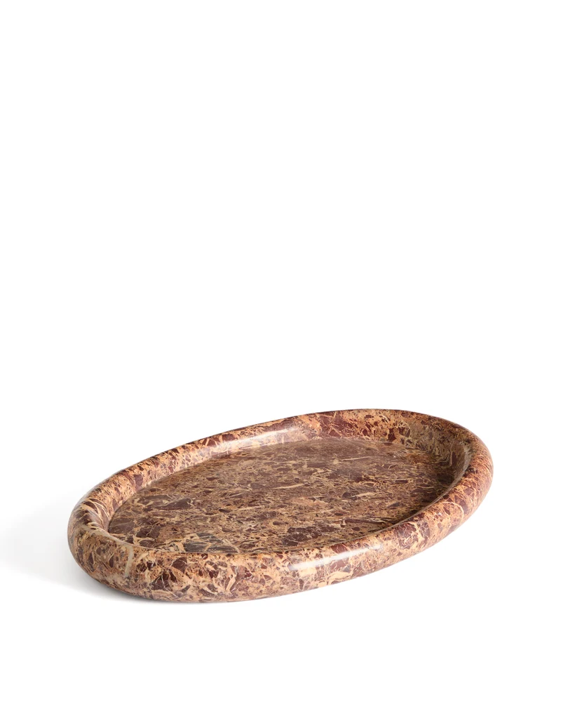 Lenorel Tray in Maroon Marble - Large