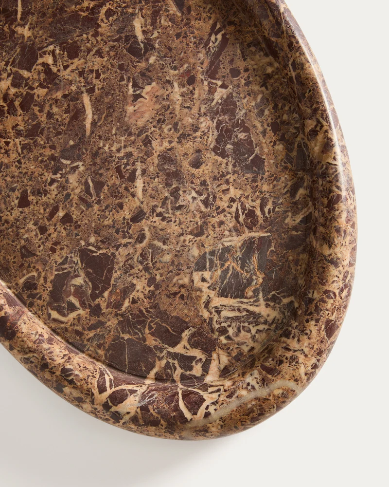 Lenorel Tray in Maroon Marble - Large