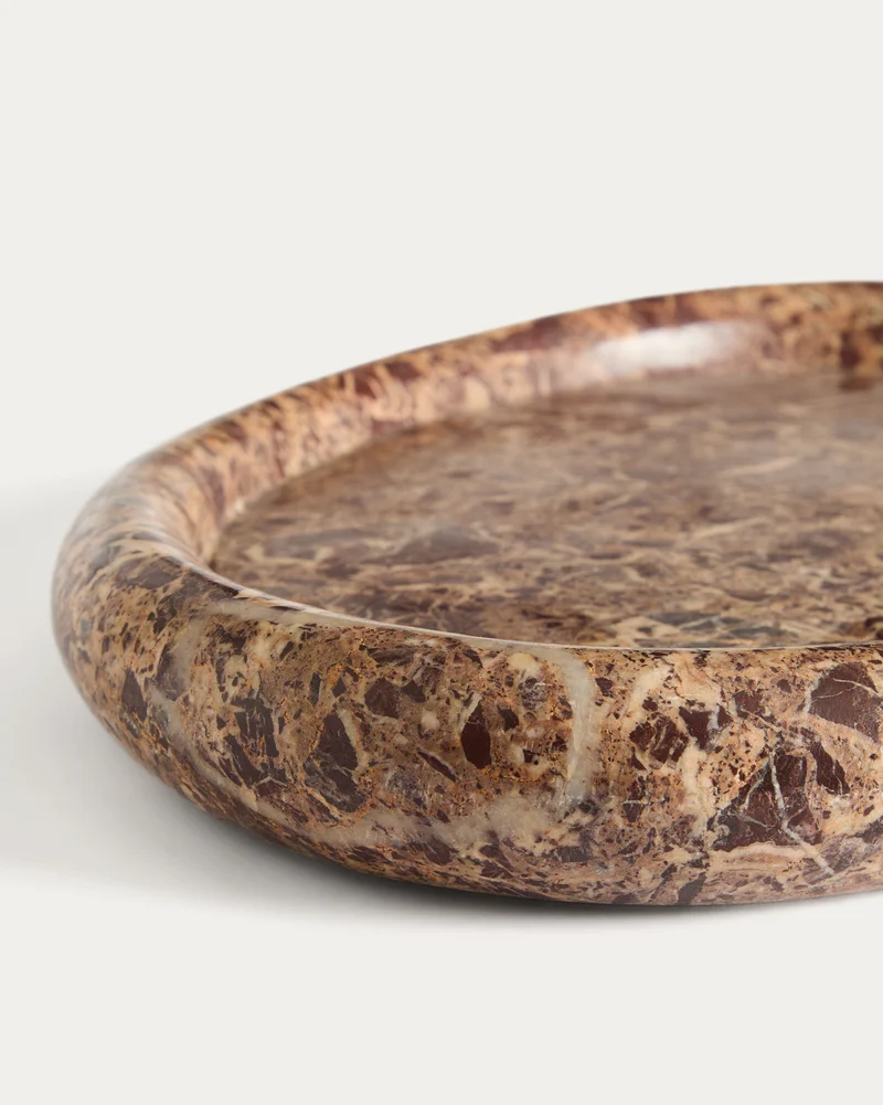 Lenorel Tray in Maroon Marble - Large
