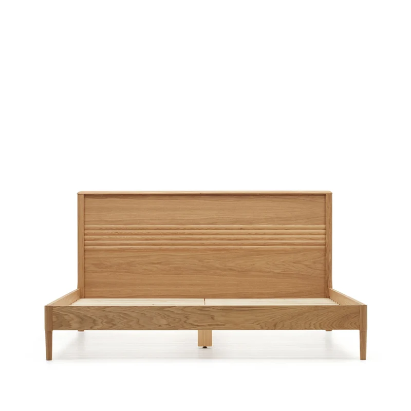 Lenon bed in solid oak and oak wood veneer for 180 x 200 cm mattresses, FSC MIX Credit