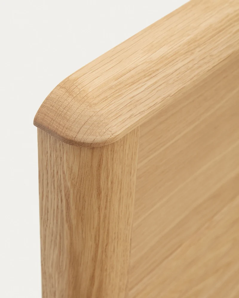 Lenon oak wood and veneer bed for 160 x 200 cm mattress, FSC MIX Credit