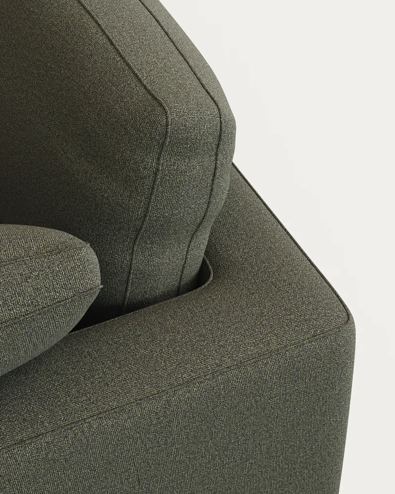 Gala 4-Seater with Chaise - Green Chenille