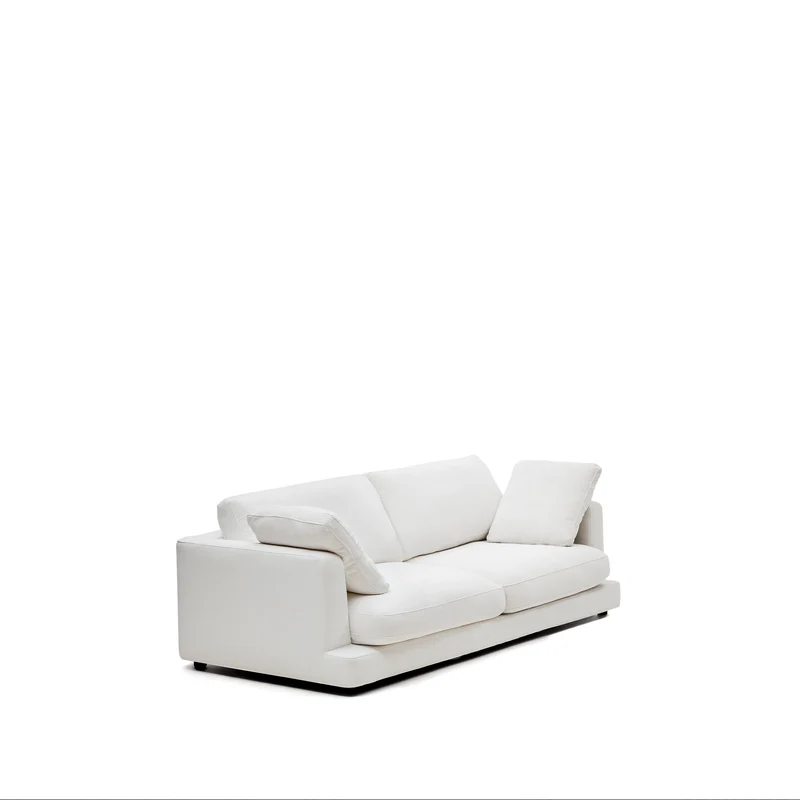 Gala 3-Seater - White Chenille