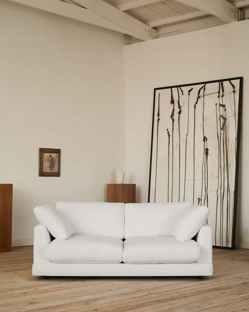 Gala 3-Seater - White Chenille