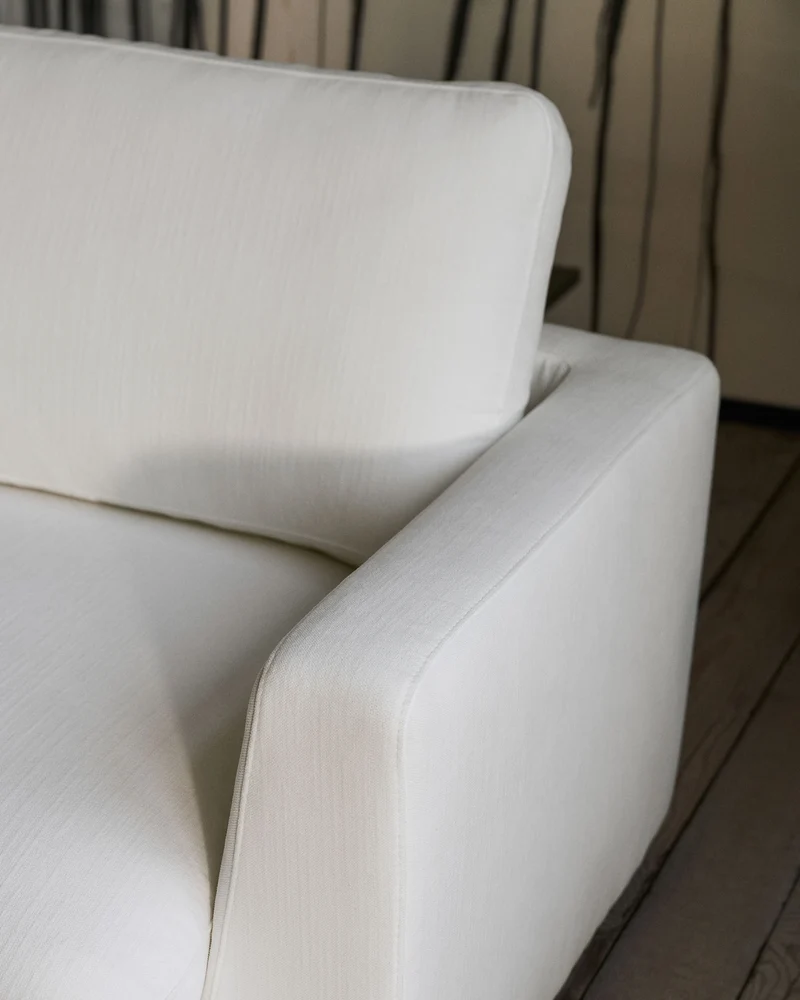 Gala 3-Seater - White Chenille