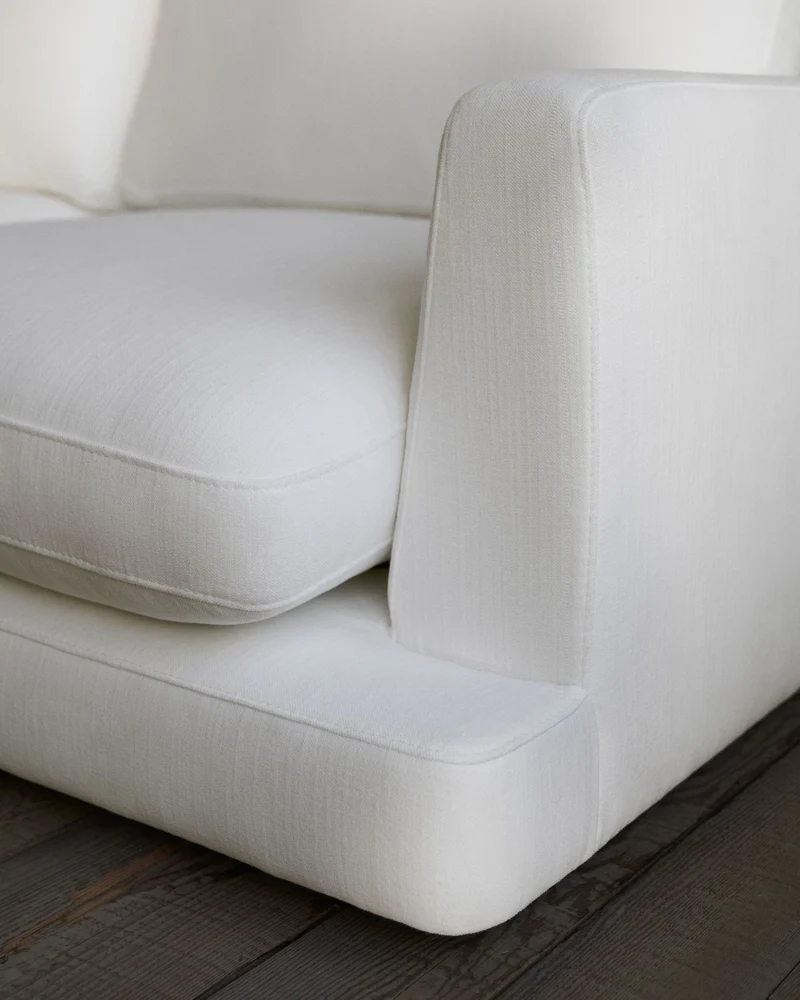 Gala 3-Seater - White Chenille