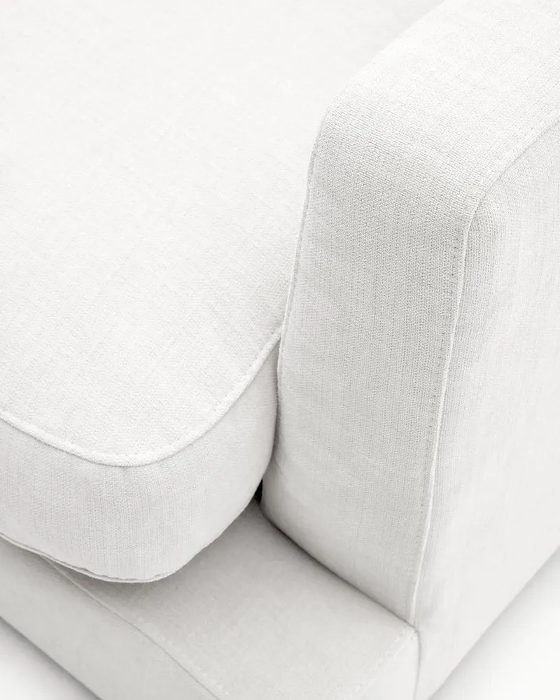 Gala 3-Seater - White Chenille