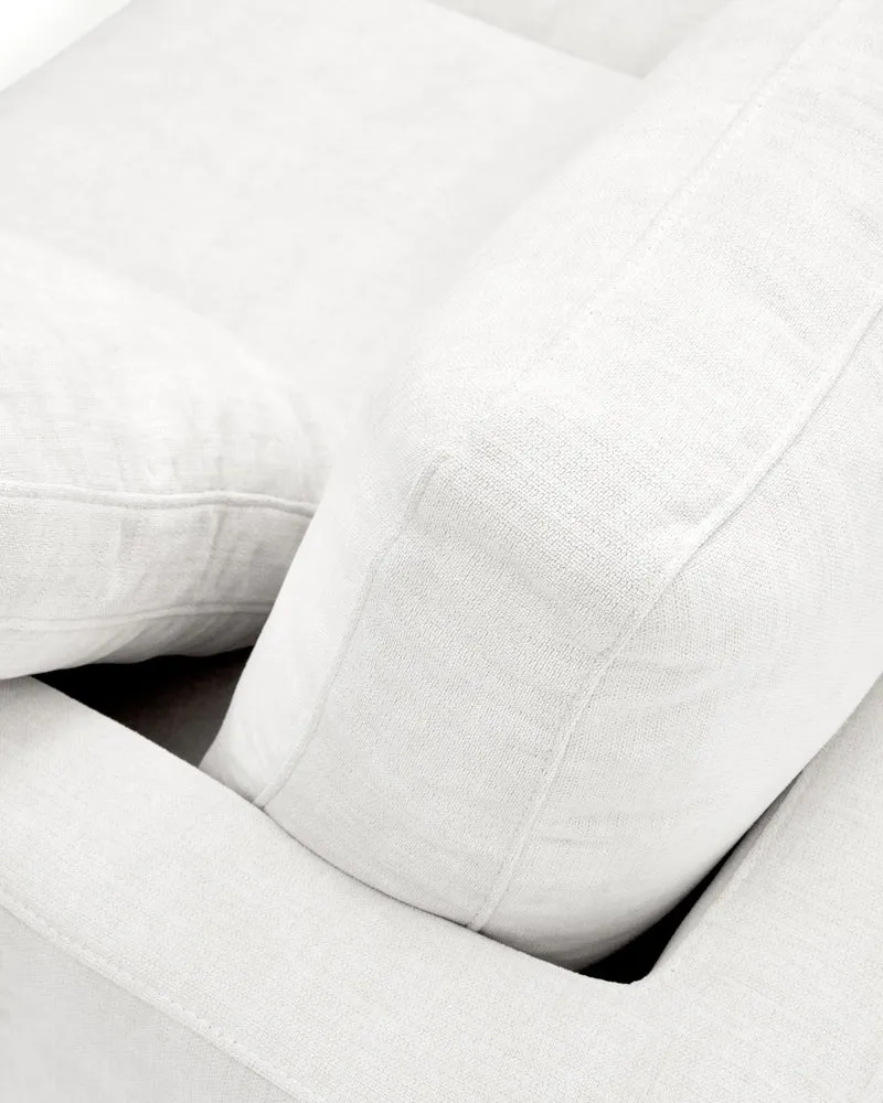 Gala 3-Seater - White Chenille