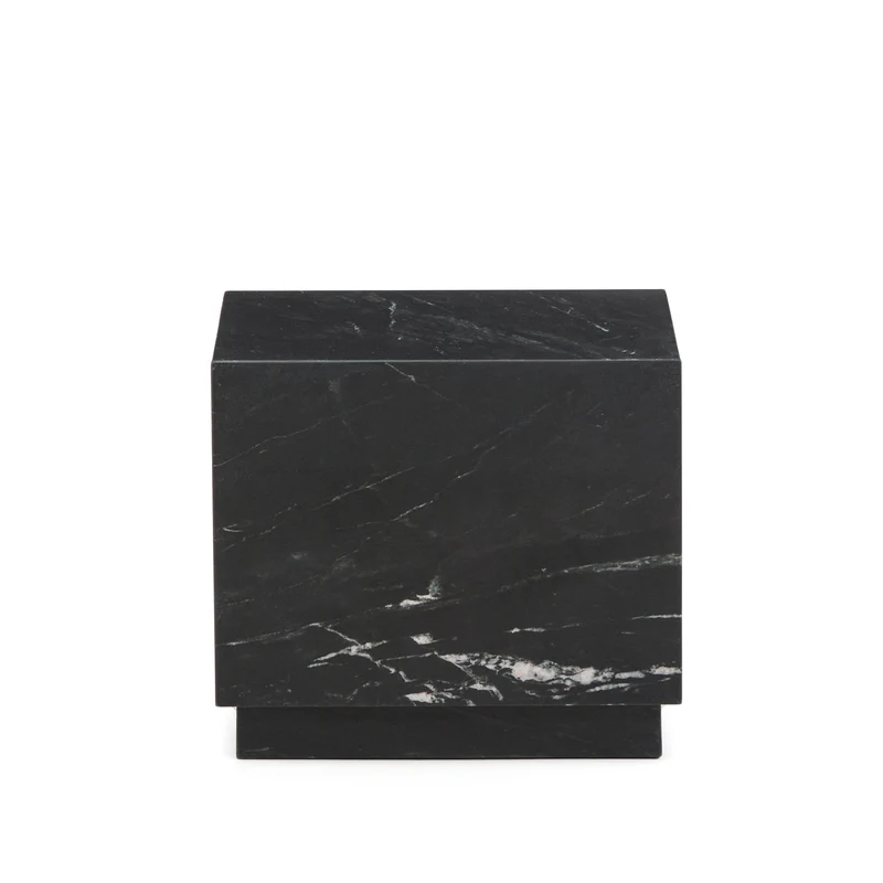 Sorein Side Table - Black Marble