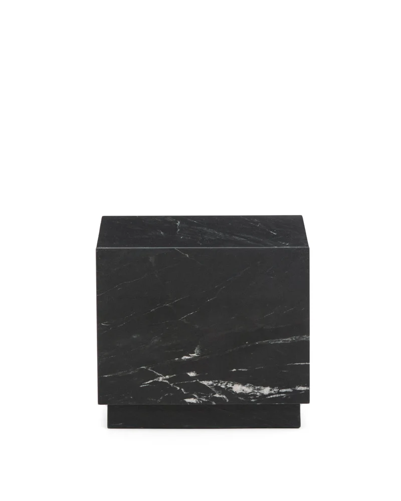 Sorein Side Table - Black Marble