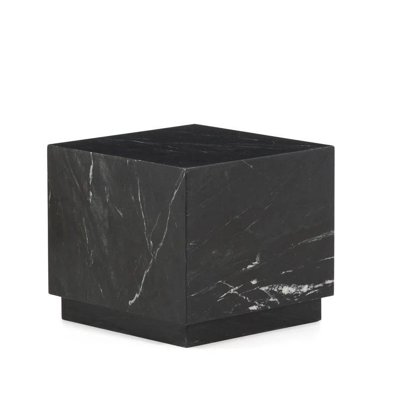 Sorein Side Table - Black Marble