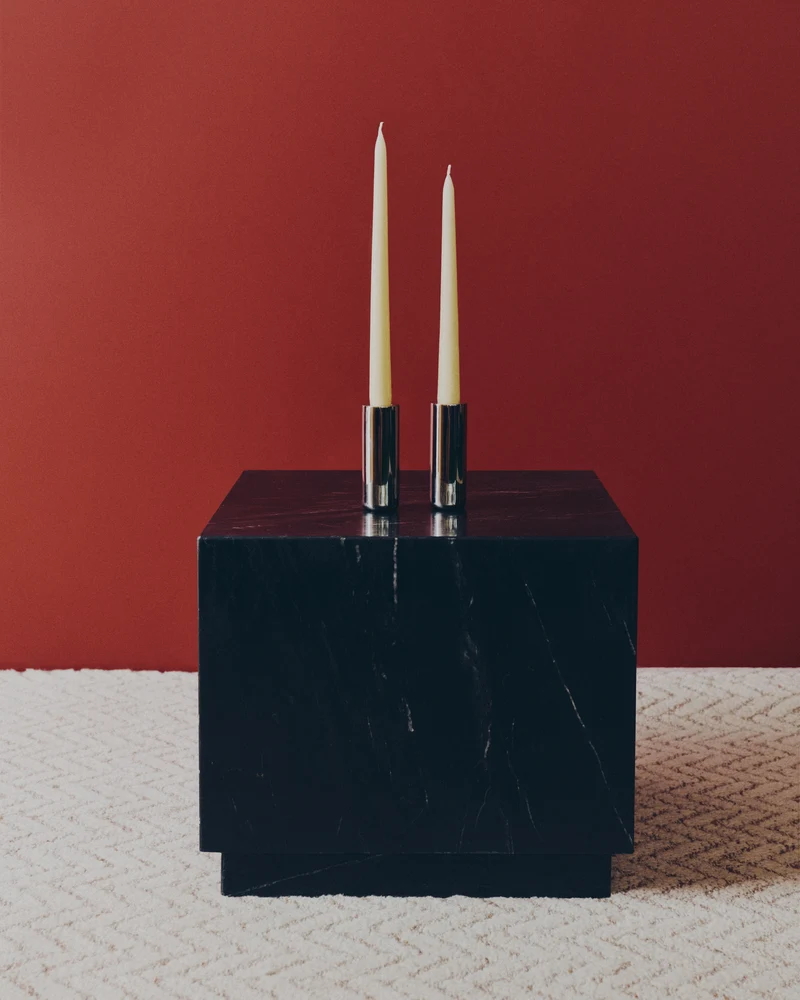 Sorein Side Table - Black Marble