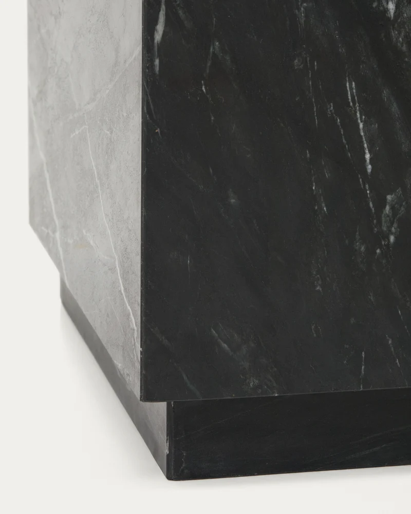 Sorein Side Table - Black Marble