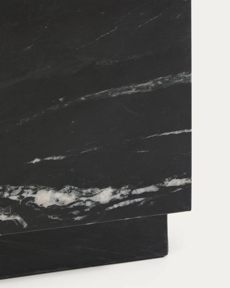 Sorein Side Table - Black Marble