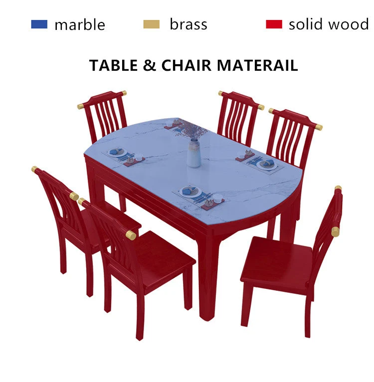 Ensemble de table à manger 2 en 1 en marbre