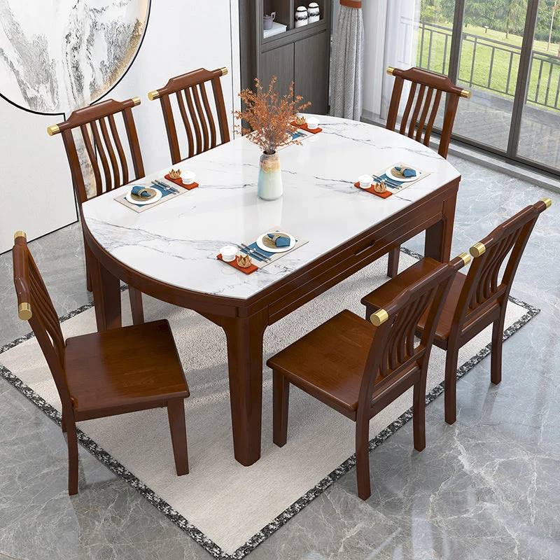 Ensemble de table à manger 2 en 1 en marbre