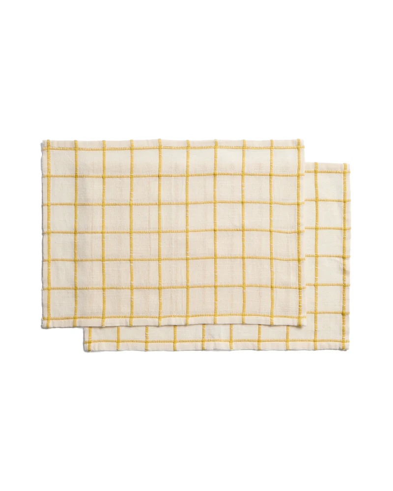 Adesta set of 2 individual placemats Yellow