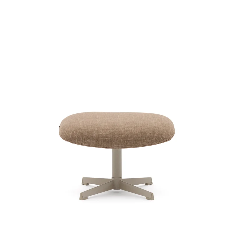 Jaspe swivel footrest in light brown and metal with a grey finish FSC™ 100%.