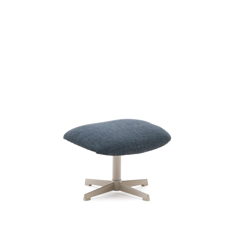 Jaspe swivel footrest in blue and metal with a grey finish FSC™ 100%.