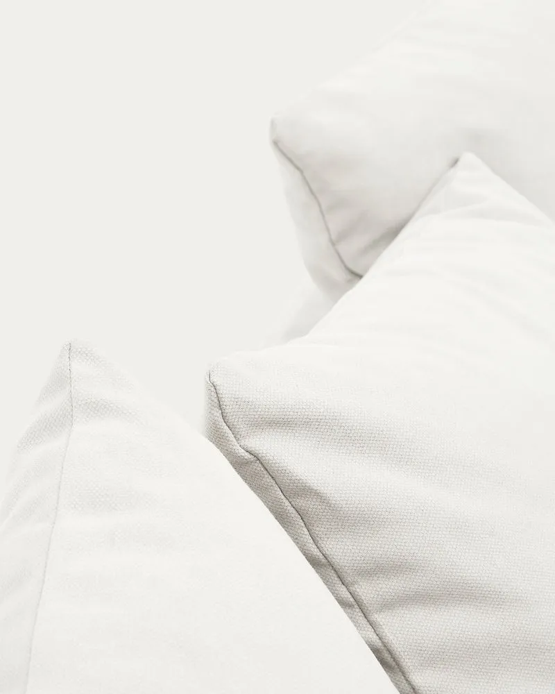 Nora 4-seater sofa cover in ecru linen and cotton