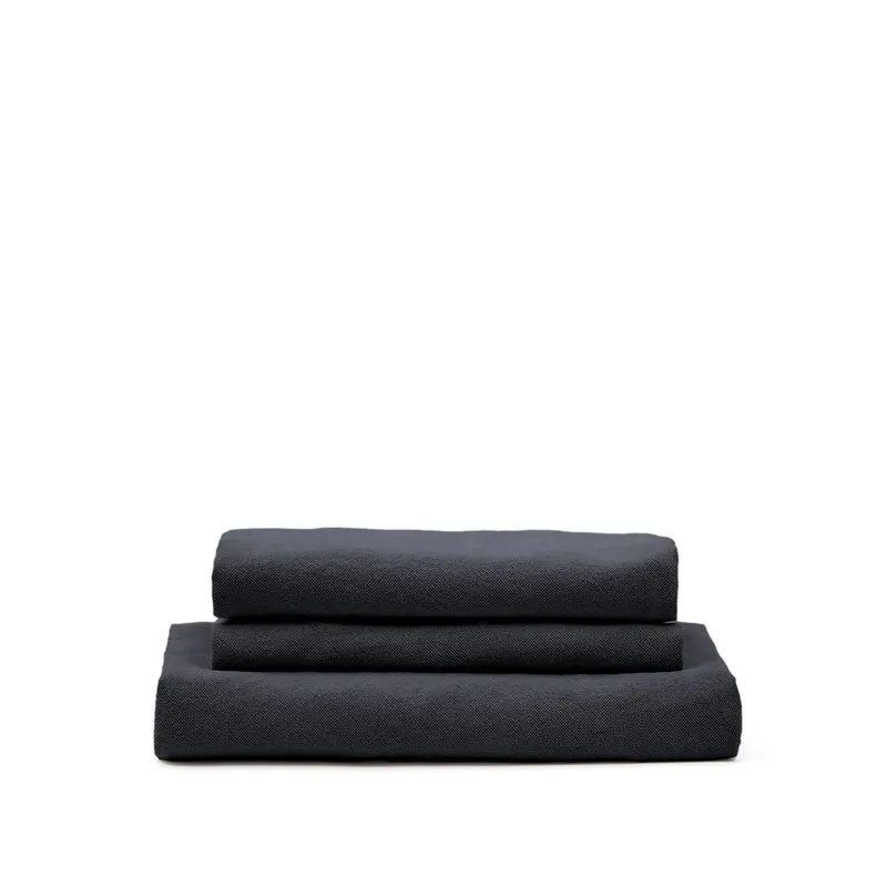 Nora 4-seater sofa cover in anthracite grey linen and cotton
