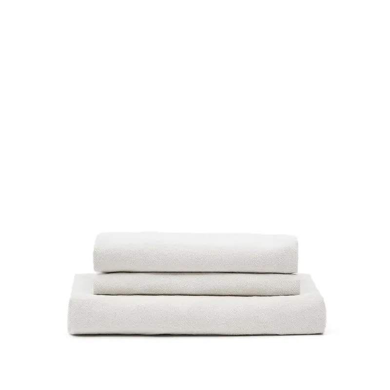 Nora armchair cover in ecru linen and cotton 140cm