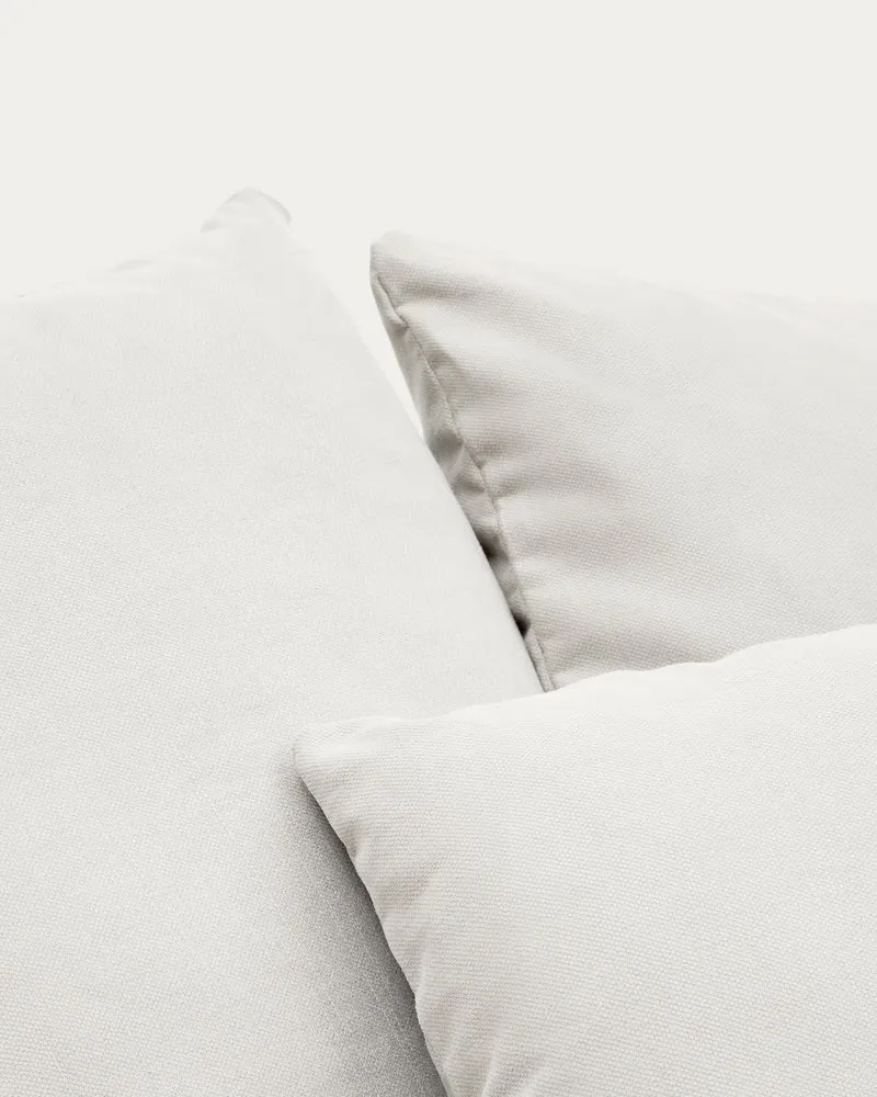 Nora armchair cover in ecru linen and cotton 140cm
